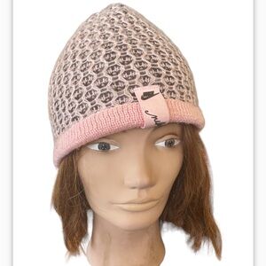 Nike stocking hat one size pink and brown cap women girls